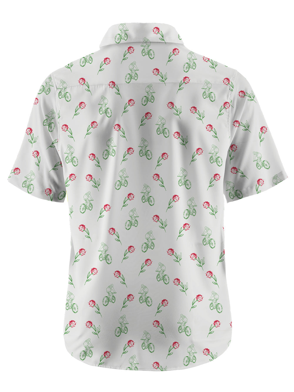 Orionride Clusters Of Flowers Zipper Pockets Ultra Lightweight Short Sleeves Gravel Shirt