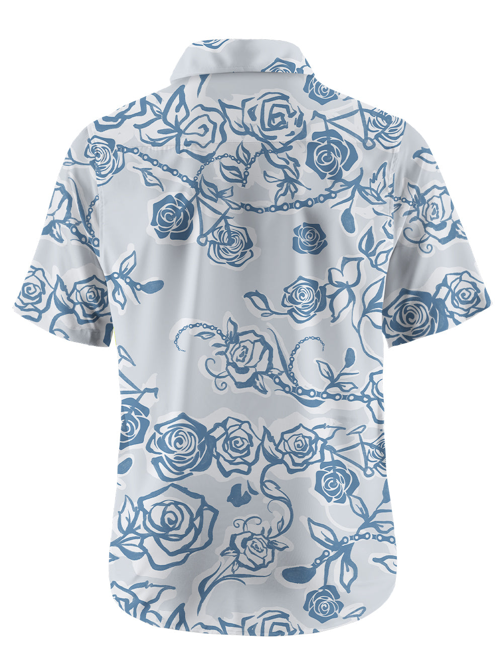 Orionride Rose Chain Zipper Pockets Ultra Lightweight Short Sleeves Gravel Shirt