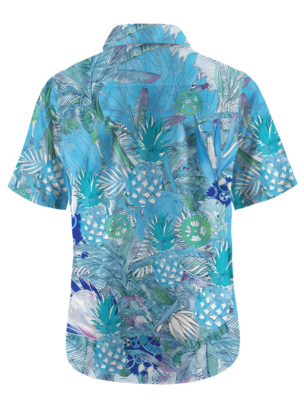 Orionride Tropical Pineapple Zipper Pockets Ultra Lightweight Short Sleeves Gravel Shirt
