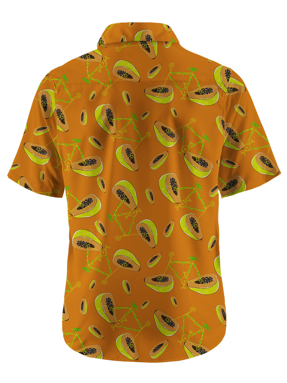 Orionride Papaya Bicycle Short Sleeves Hawaiian shirt