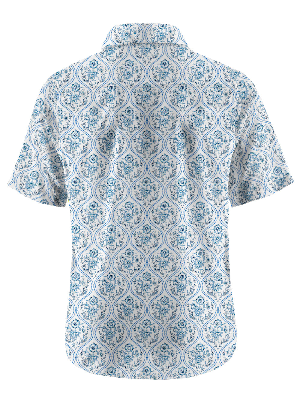 Orionride Flowers Entwined Zipper Pockets Ultra Lightweight Short Sleeves Gravel Shirt