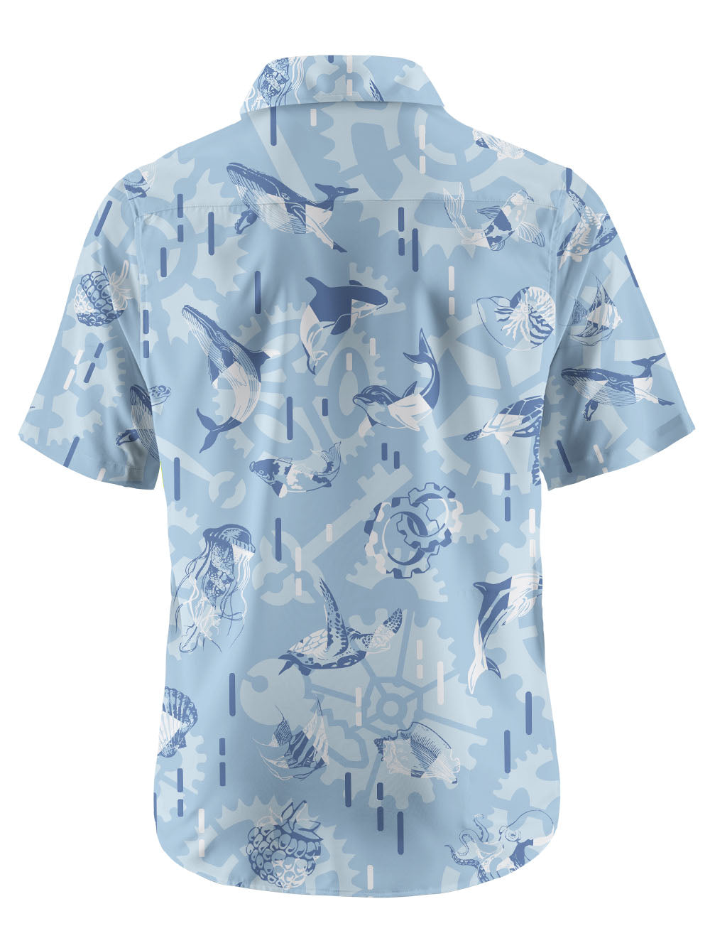 Orionride Lively Underwater World Zipper Pockets Ultra Lightweight Short Sleeves Gravel Shirt