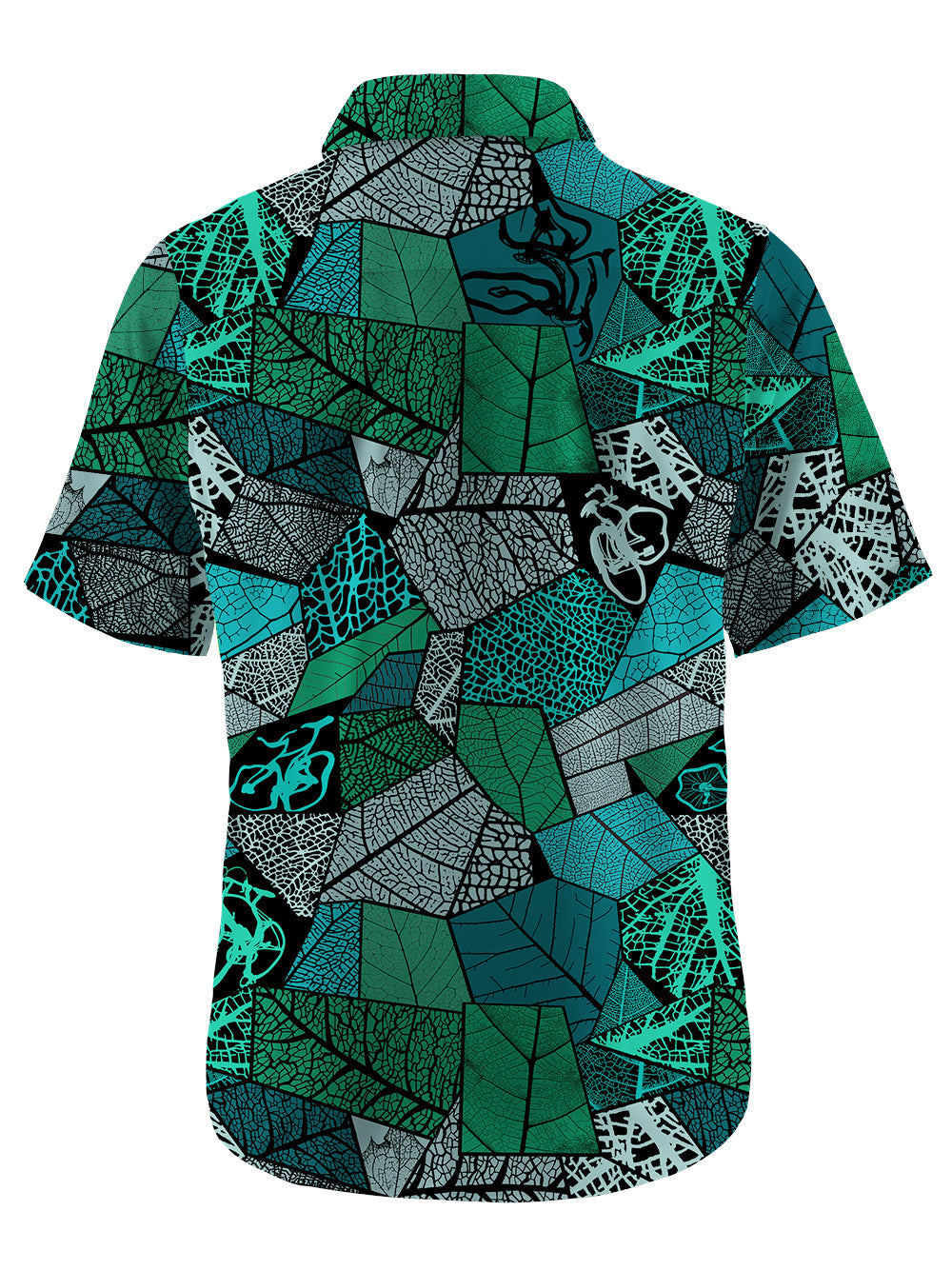 Orionride Leaf Stitching Bicycle Ultra Lightweight Short Sleeves Hawaiian shirt