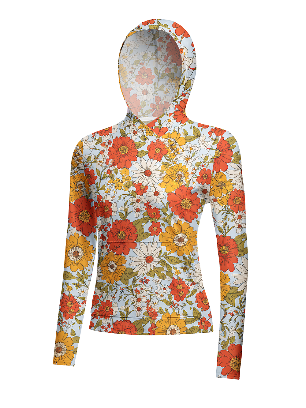 Orionride A Lush Natural Garden Women's Long Sleeve Cycling Hoodie Shirt