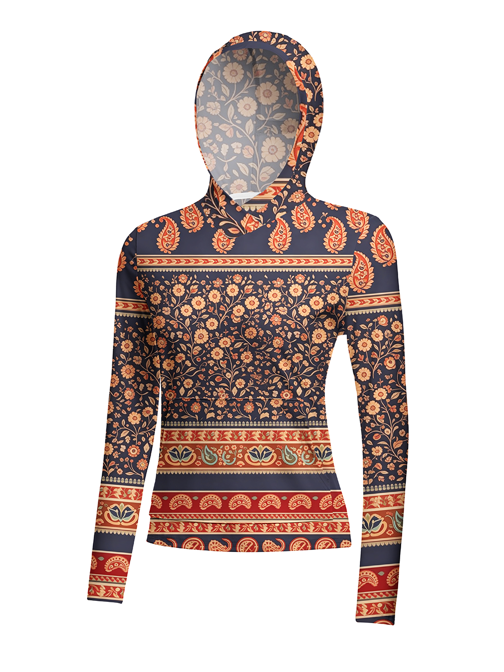 Orionride Garden Story Women's Long Sleeve Cycling Hoodie Shirt