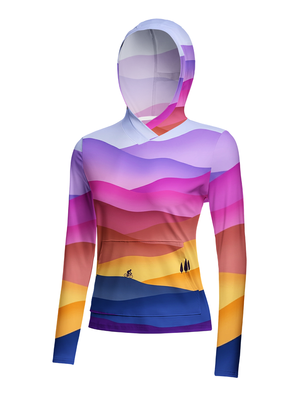 Orionride Twilight Ride Women's Long Sleeve Cycling Hoodie Shirt