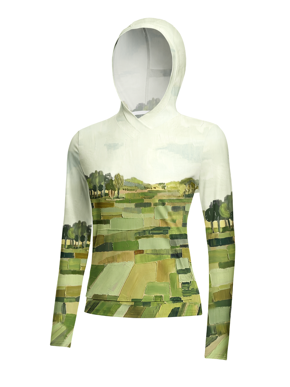 Orionride Pastoral Scenery Women's Long Sleeve Cycling Hoodie Shirt