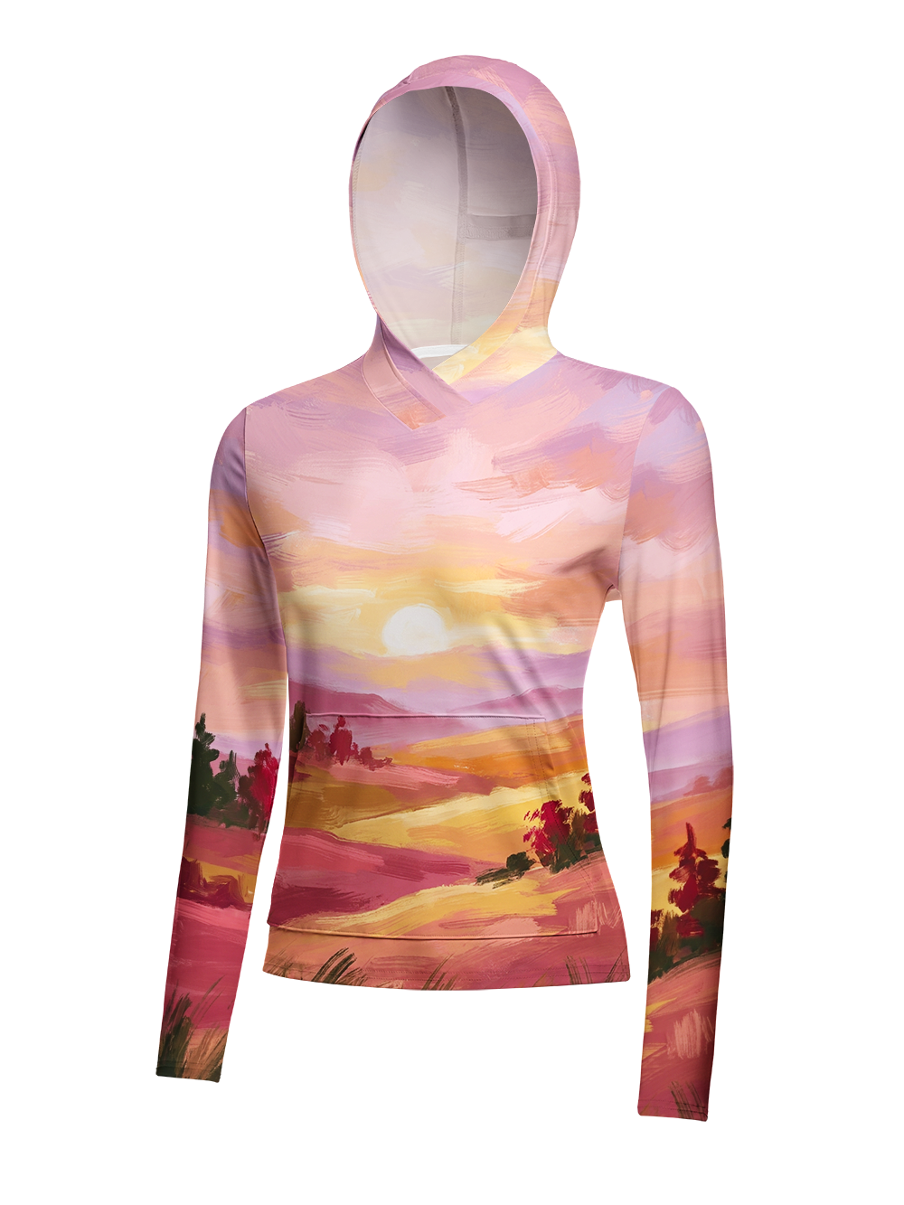 Orionride Twilight Field Women's Long Sleeve Cycling Hoodie Shirt