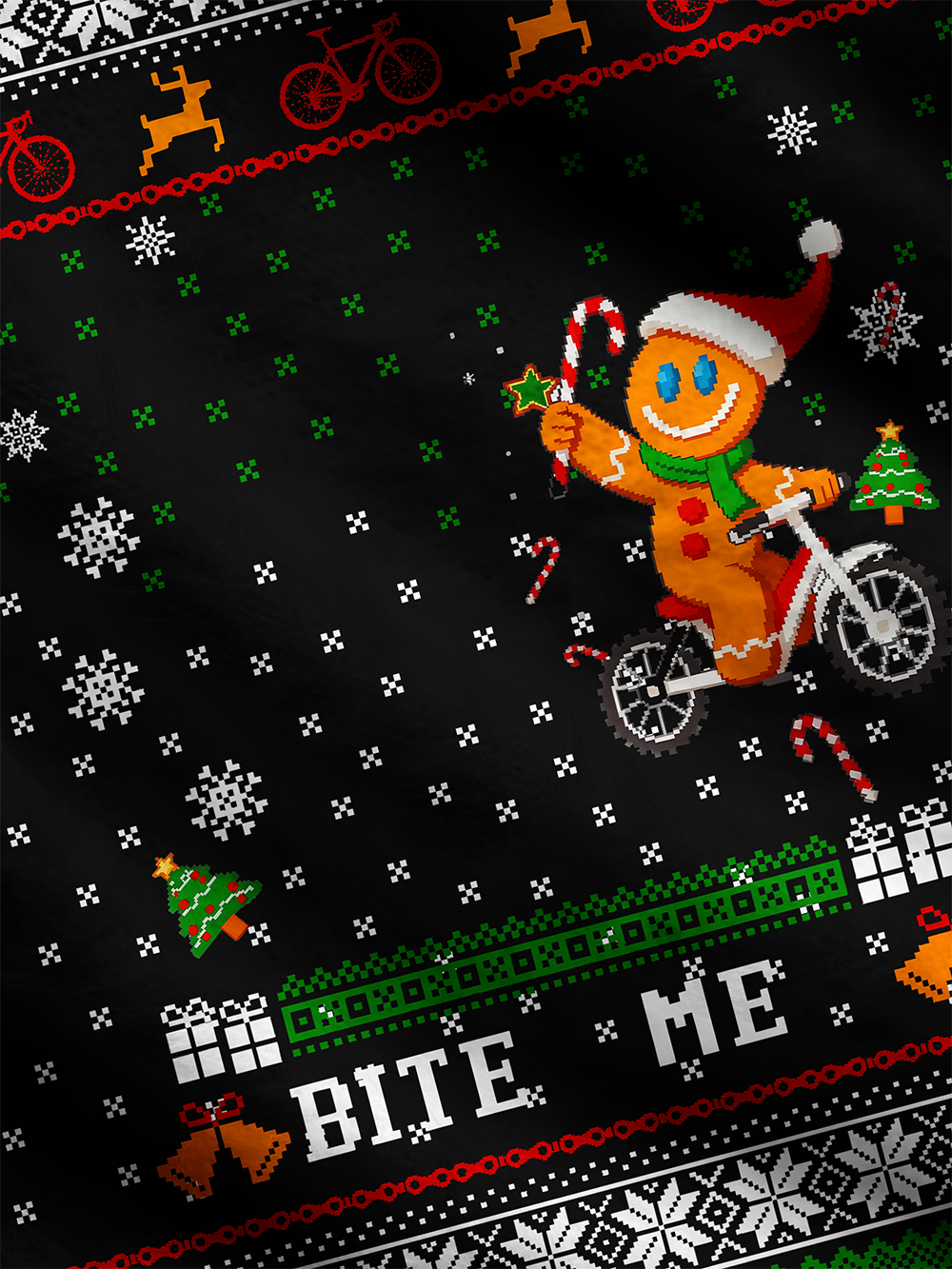 Orionride Happy Gingerbread Man Men's Cardigan Knit Sweaters