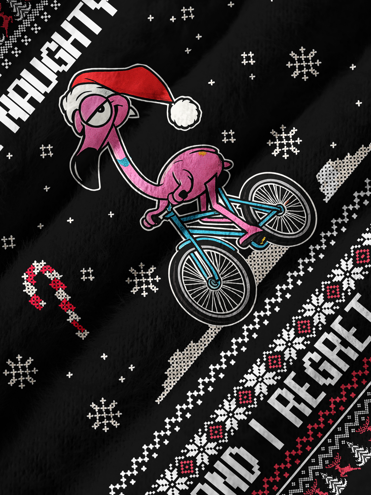 Orionride Flamingo Riding A Bicycle Women's Crop Sweaters