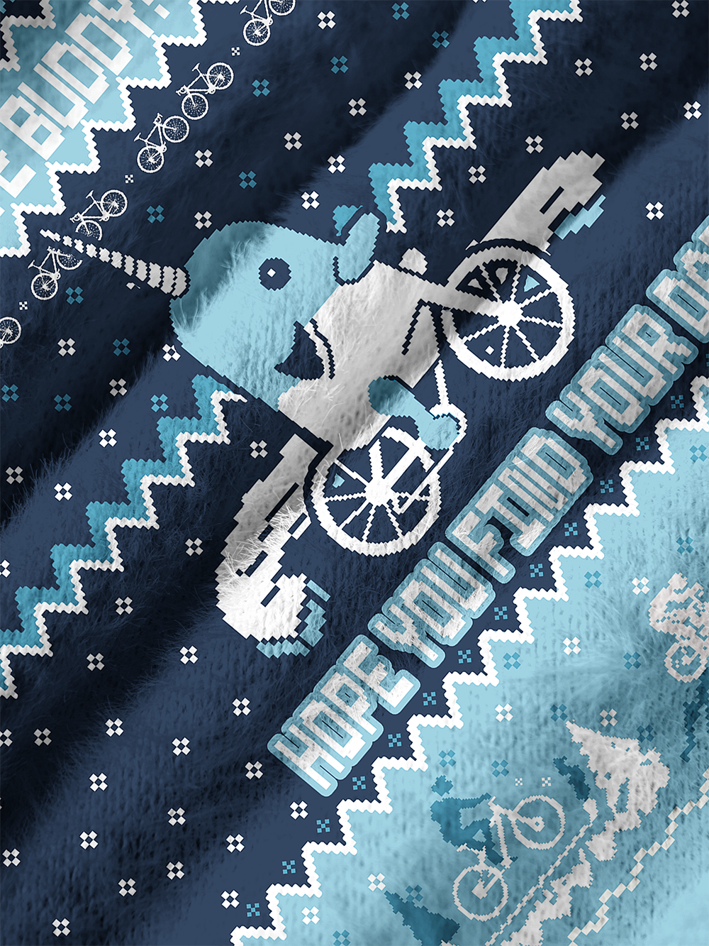 Orionride Narwhal Riding A Bicycle Women's Crop Sweaters