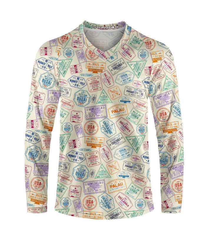 Orionride Colorful Passport Long Sleeve Downhill Jersey
