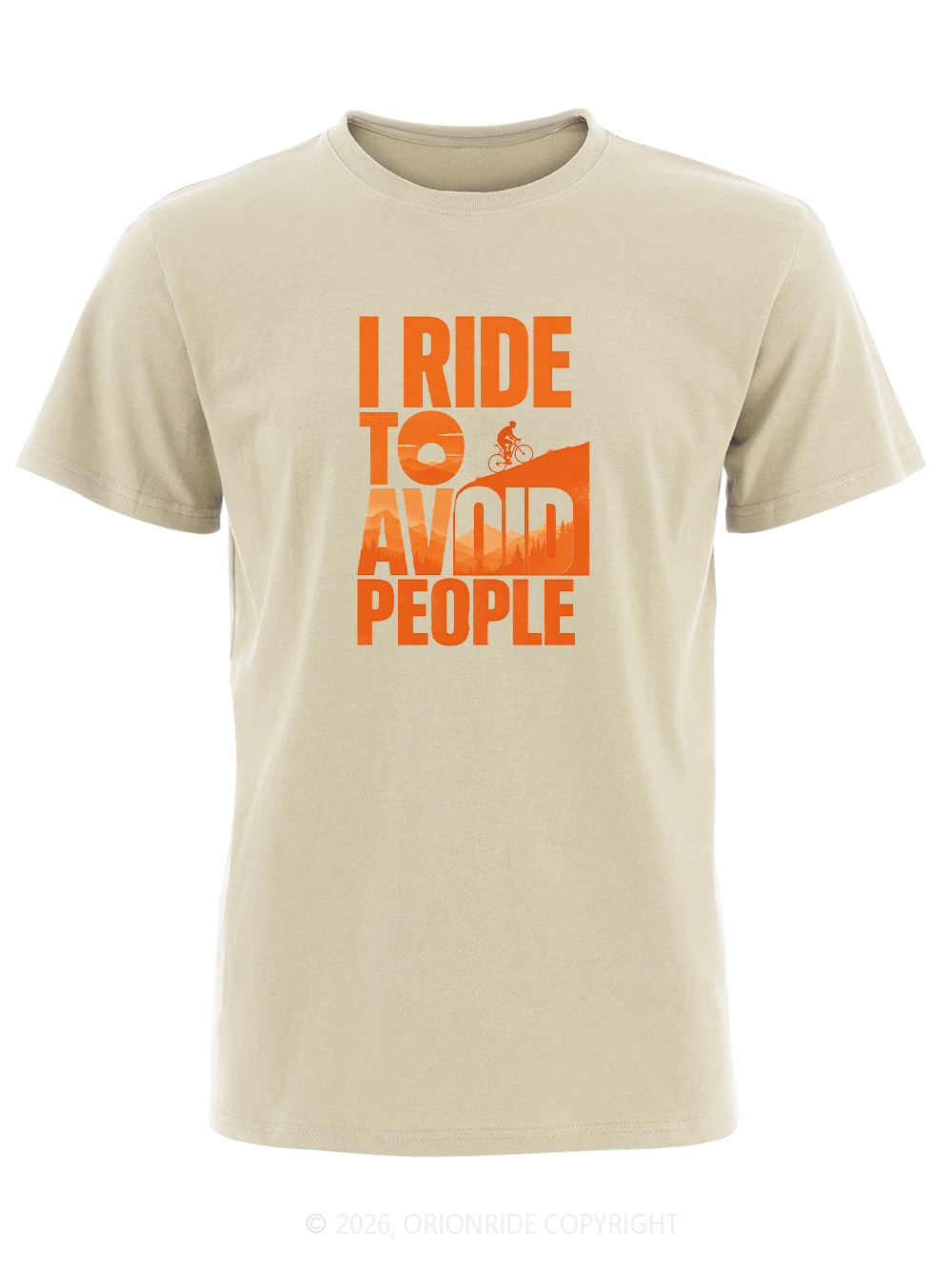 Orionride I Ride To Avoid People Short Sleeves Bike T-Shirt
