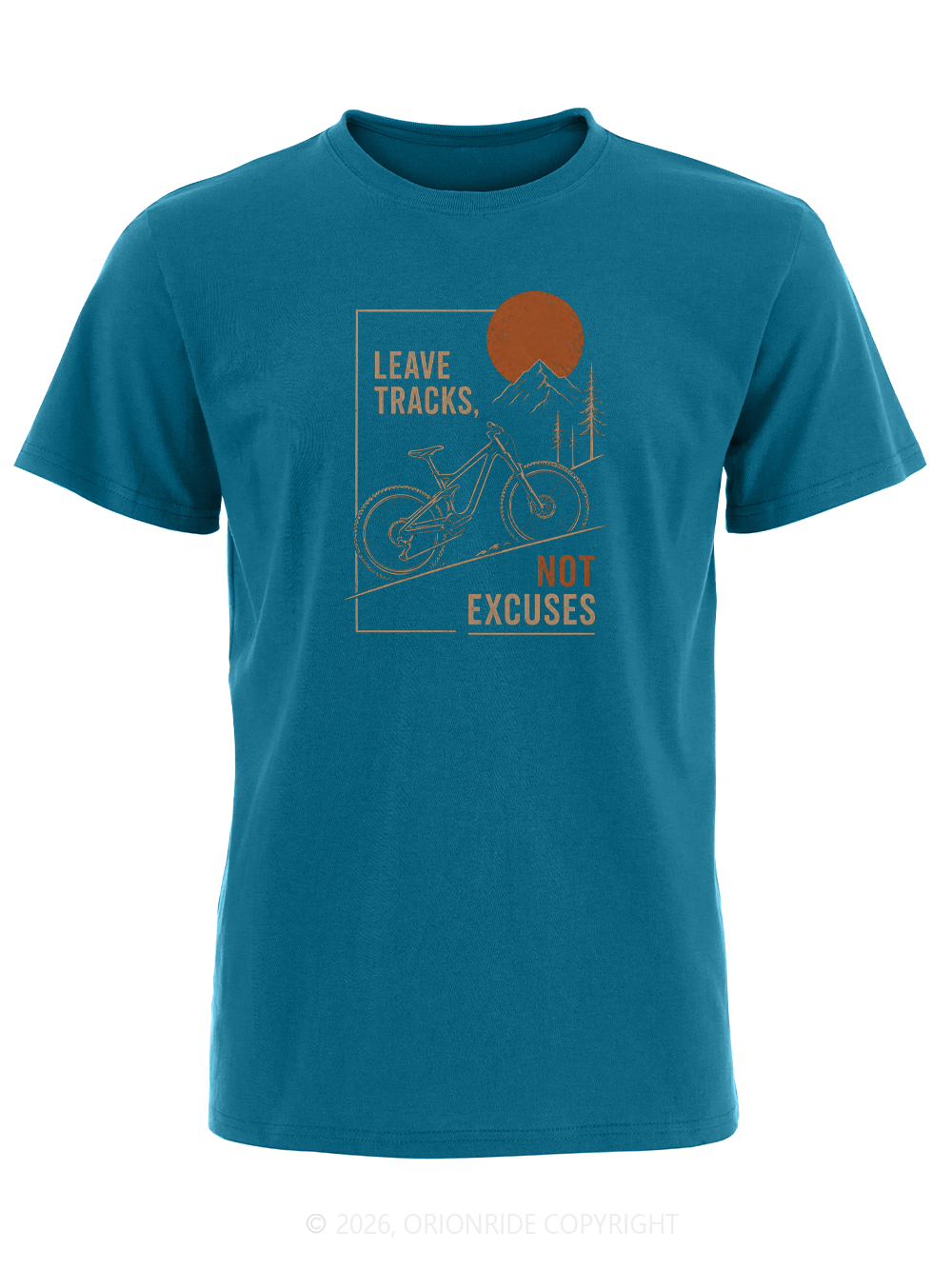 Orionride Red Sun Tracks Short Sleeves Bike T-Shirt