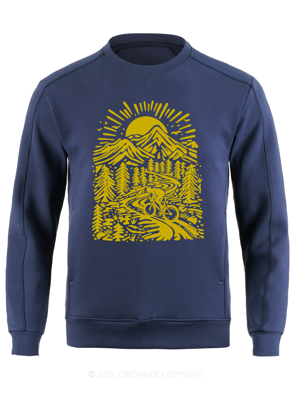 Orionride Sunrise In The Mountain Long Sleeve Bike Sweatshirt
