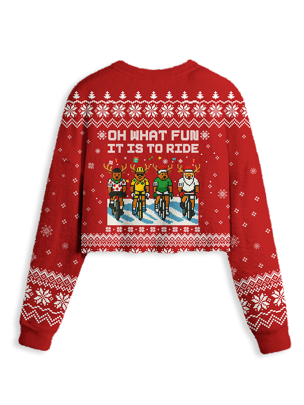 Orionride Christmas Reindeer Women's Crop Sweaters