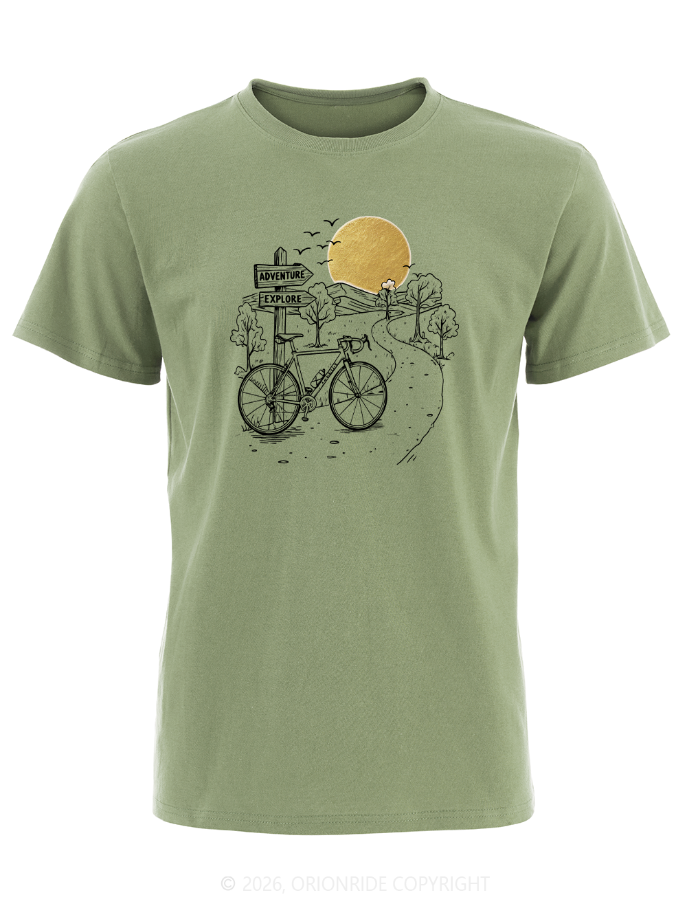 Orionride Sunset Bicycle Short Sleeves Bike T-Shirt