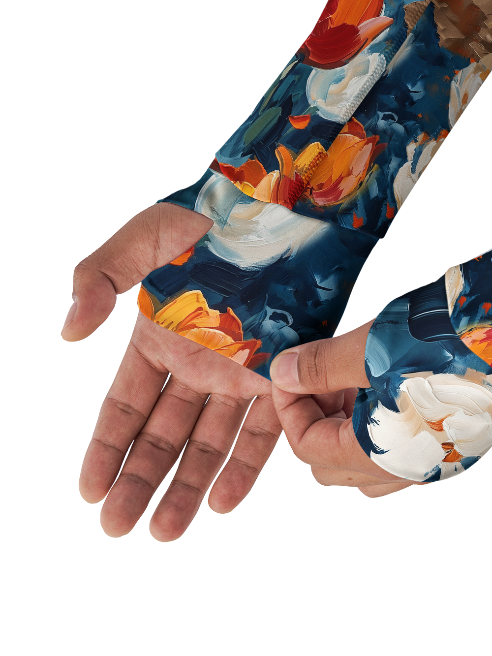Orionride Thick Tulip Paint Long Sleeve Cycling Hoodie Shirt