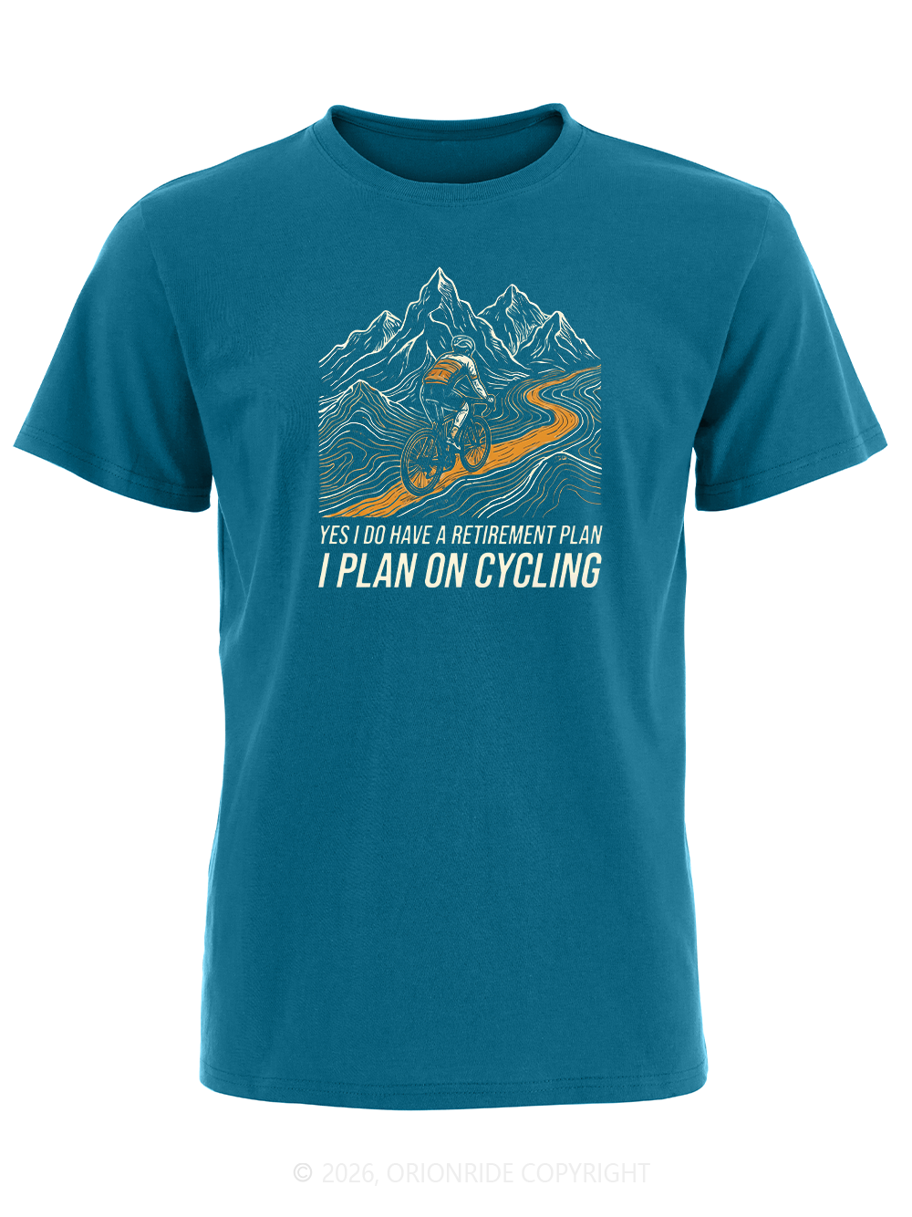 Orionride I Have A Retirement Plan Short Sleeves Bike T-Shirt