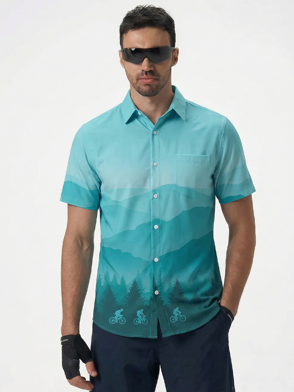 Orionride Jungle Ride Zipper Pockets Ultra Lightweight Short Sleeves Gravel Shirt