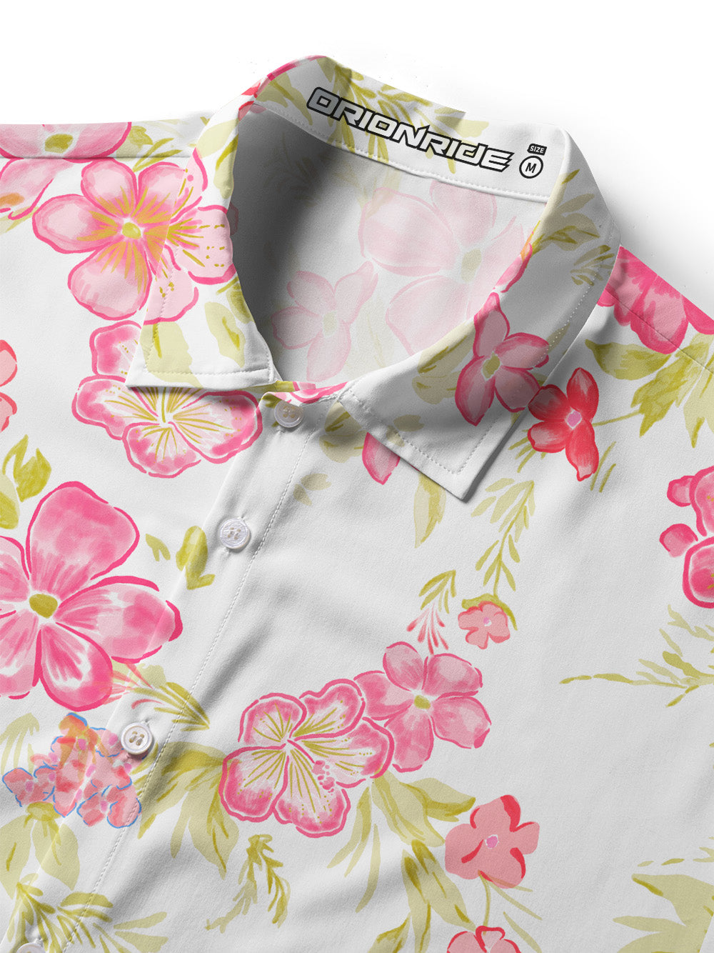 Orionride Fragrant Peach Blossoms Zipper Pockets Ultra Lightweight Short Sleeves Women's Gravel Shirt