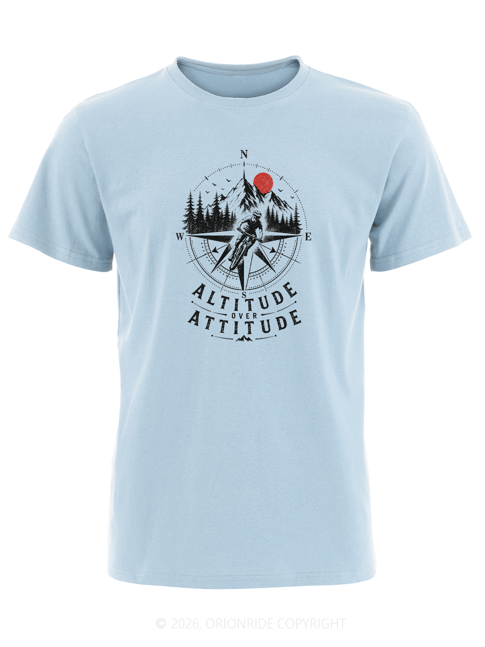 Orionride Mountain Landscape Short Sleeves Bike T-Shirt