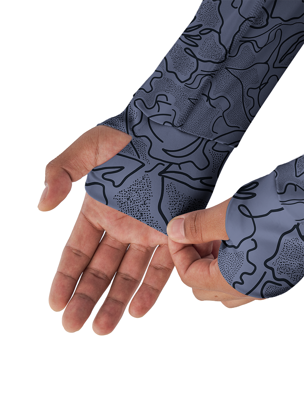 Orionride Tropical Leaves Long Sleeve Cycling Hoodie Shirt
