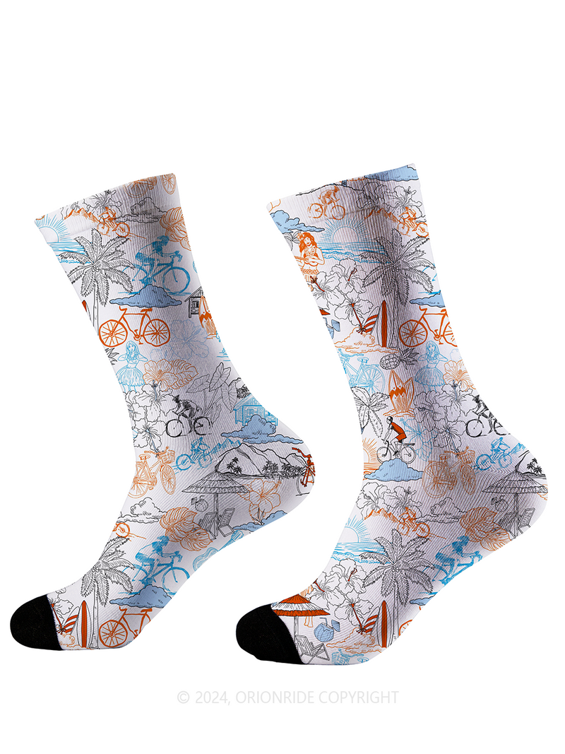 Orionride Hawaiian Style Cycling Socks