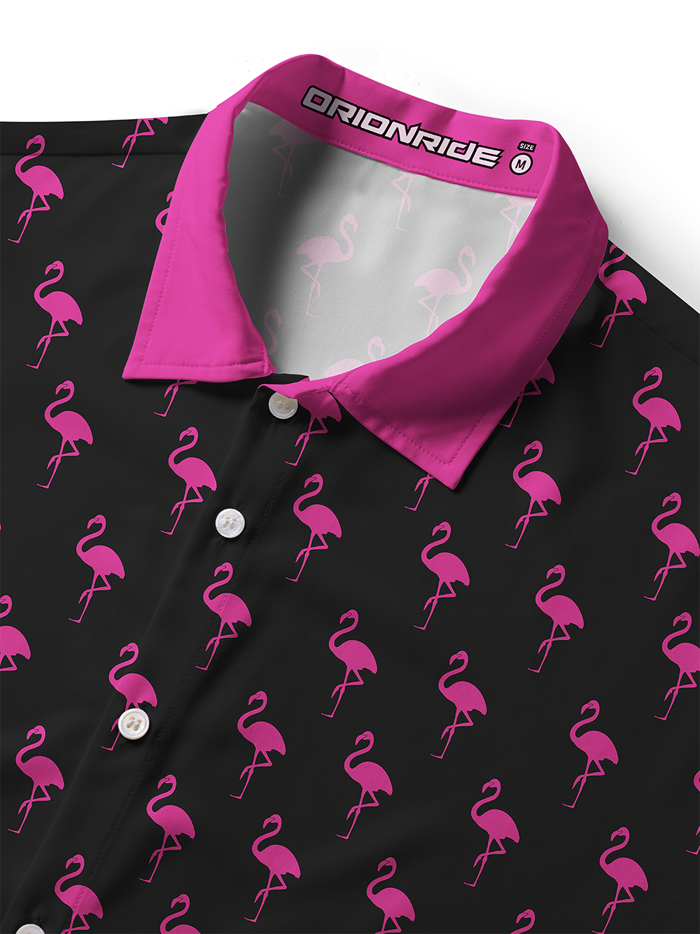 Orionride Flamingo Zipper Pockets Ultra Lightweight Short Sleeves Women's Gravel Shirt