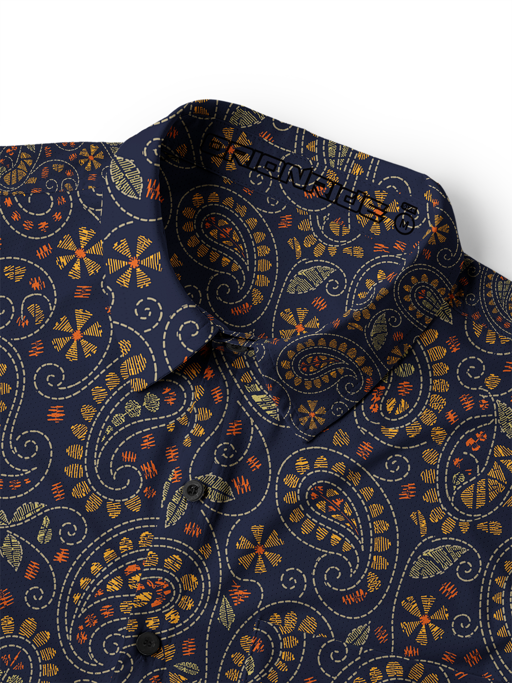 Orionride Paisley Night Men's Stretchy Breathable Long Sleeve Gravel Shirt