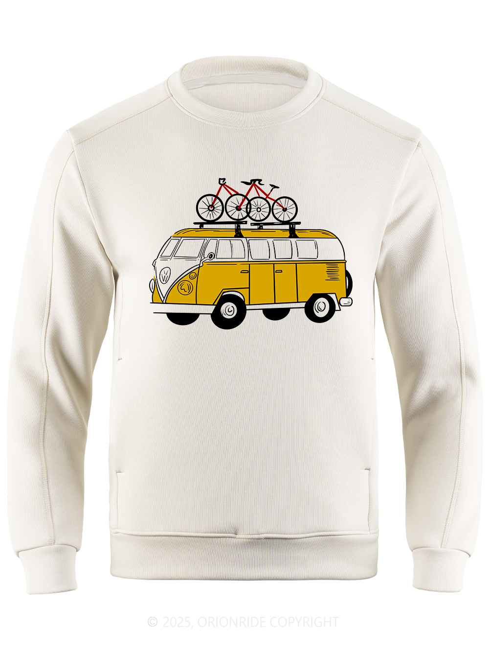Orionride Yellow Bus Long Sleeve Bike Sweatshirt