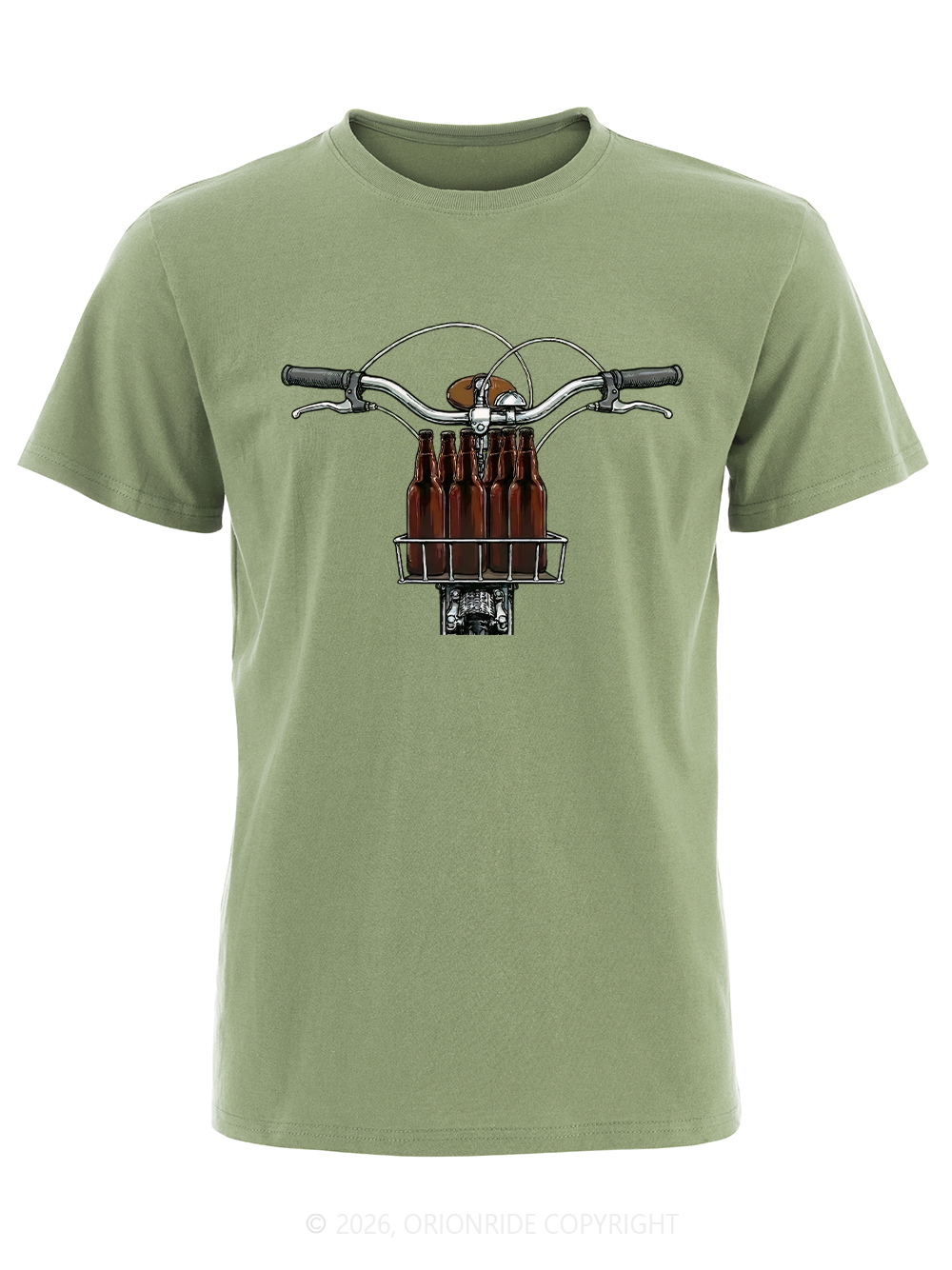 Orionride Beer In The Basket Short Sleeves Bike T-Shirt