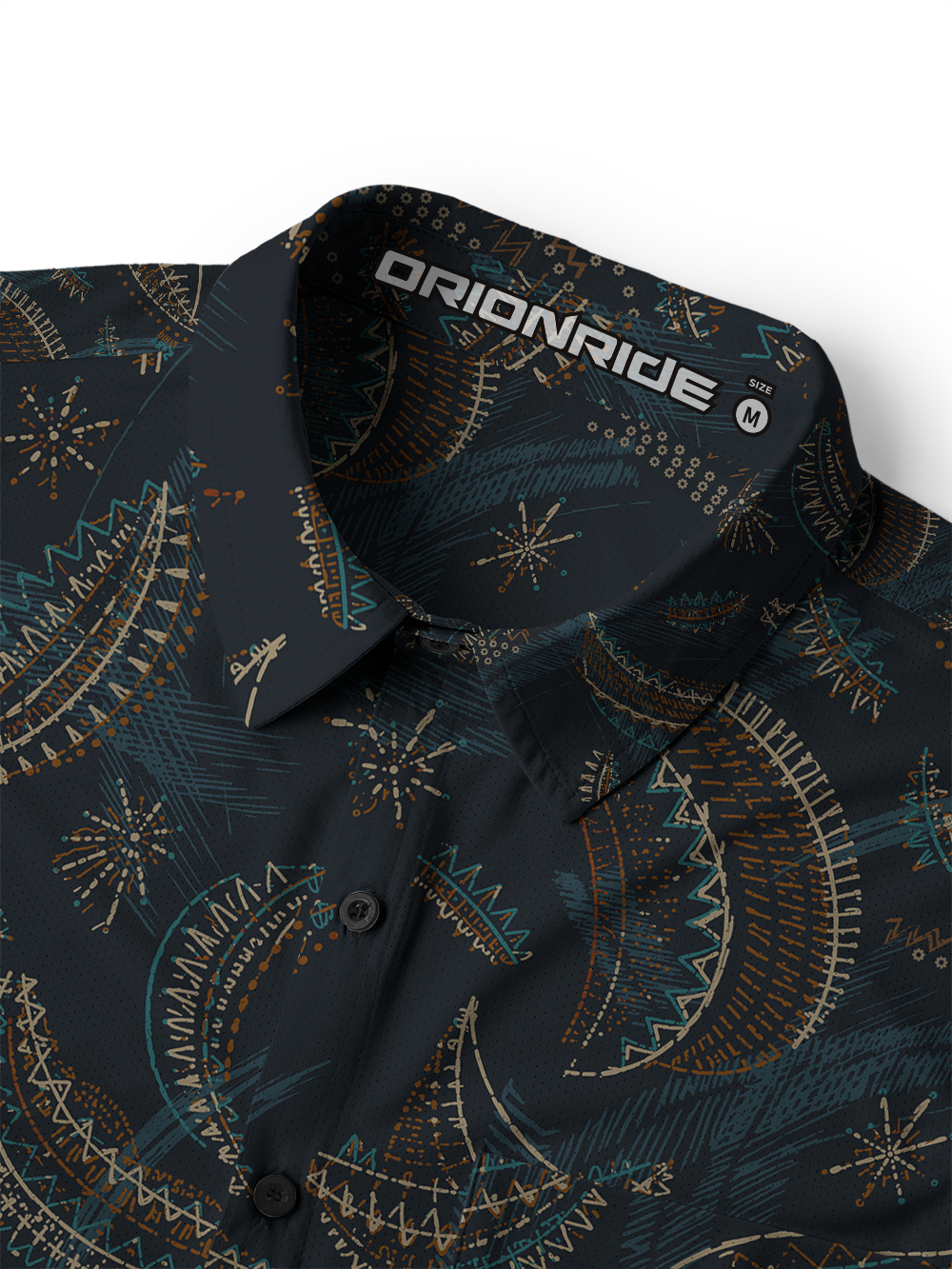 Orionride Mechanical Tapestry Men's Stretchy Breathable Long Sleeve Gravel Shirt