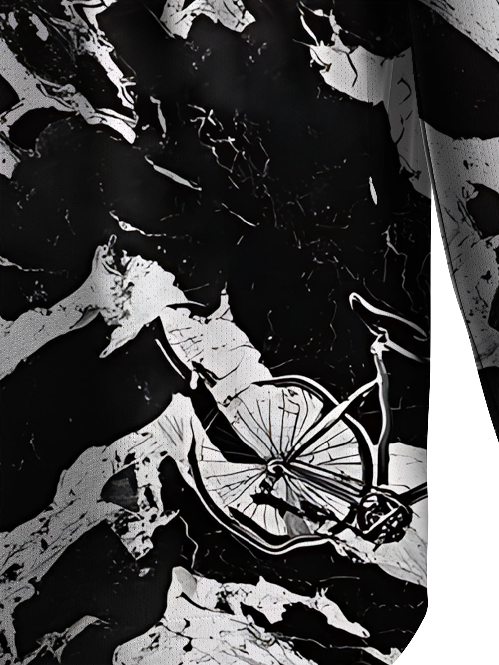 Orionride Abstract Bicycle Men's Stretchy Breathable Long Sleeve Gravel Shirt