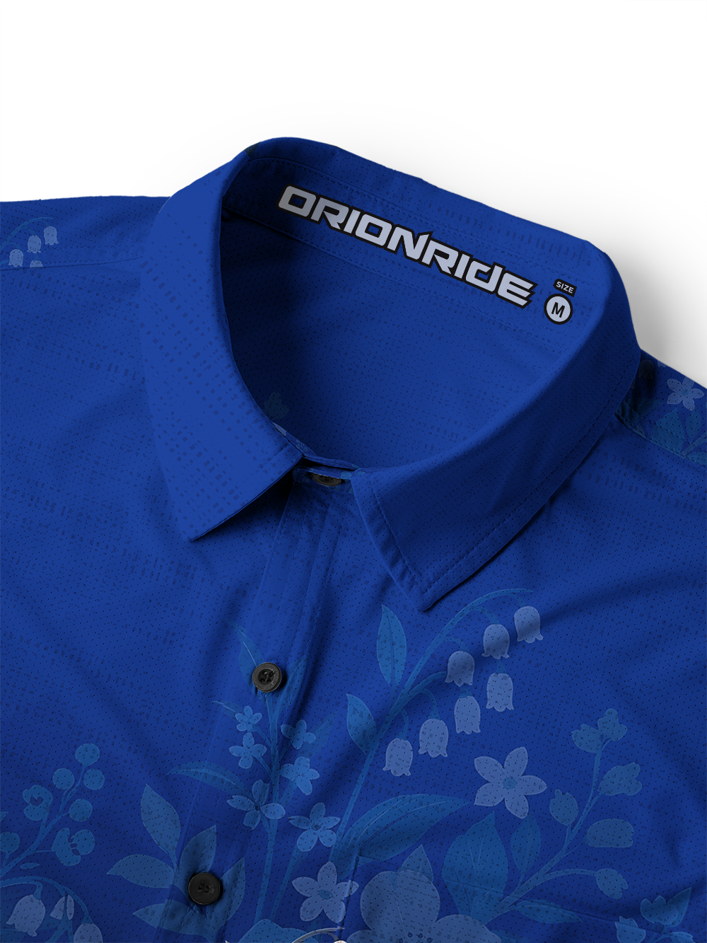 Orionride Gradated Floral Shadows Men's Stretchy Breathable Long Sleeve Gravel Shirt