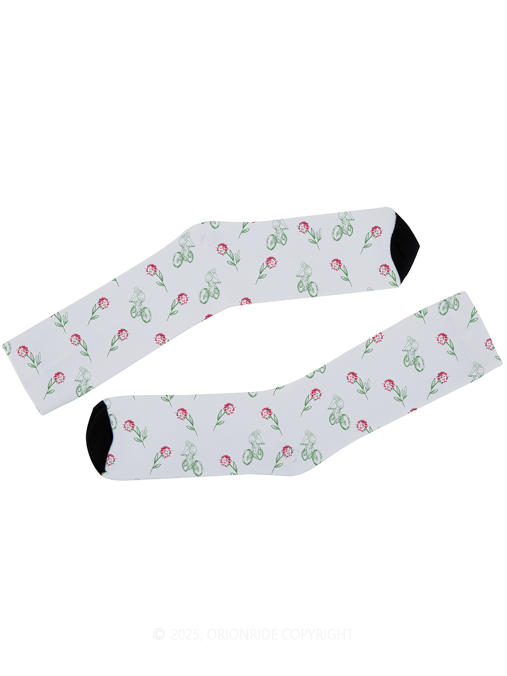 Orionride Clusters Of Flowers Cycling Socks