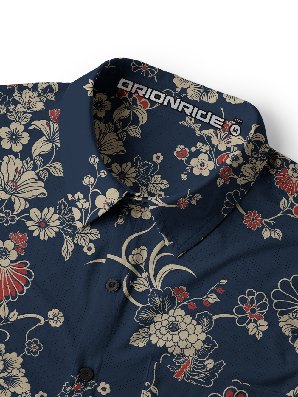 Orionride Dark Garden Men's Stretchy Breathable Long Sleeve Gravel Shirt