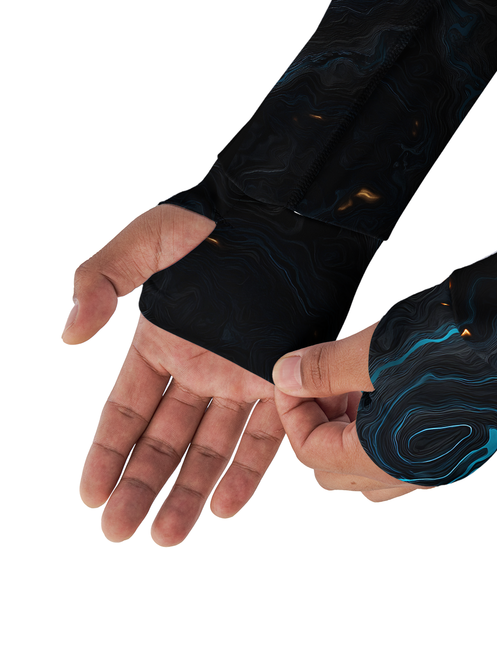 Orionride Luminous Terrain Map Long Sleeve Cycling Hoodie Shirt
