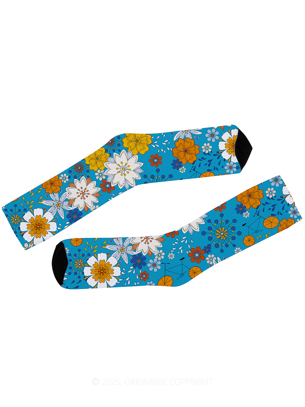 Orionride Flat Flowers Cycling Socks