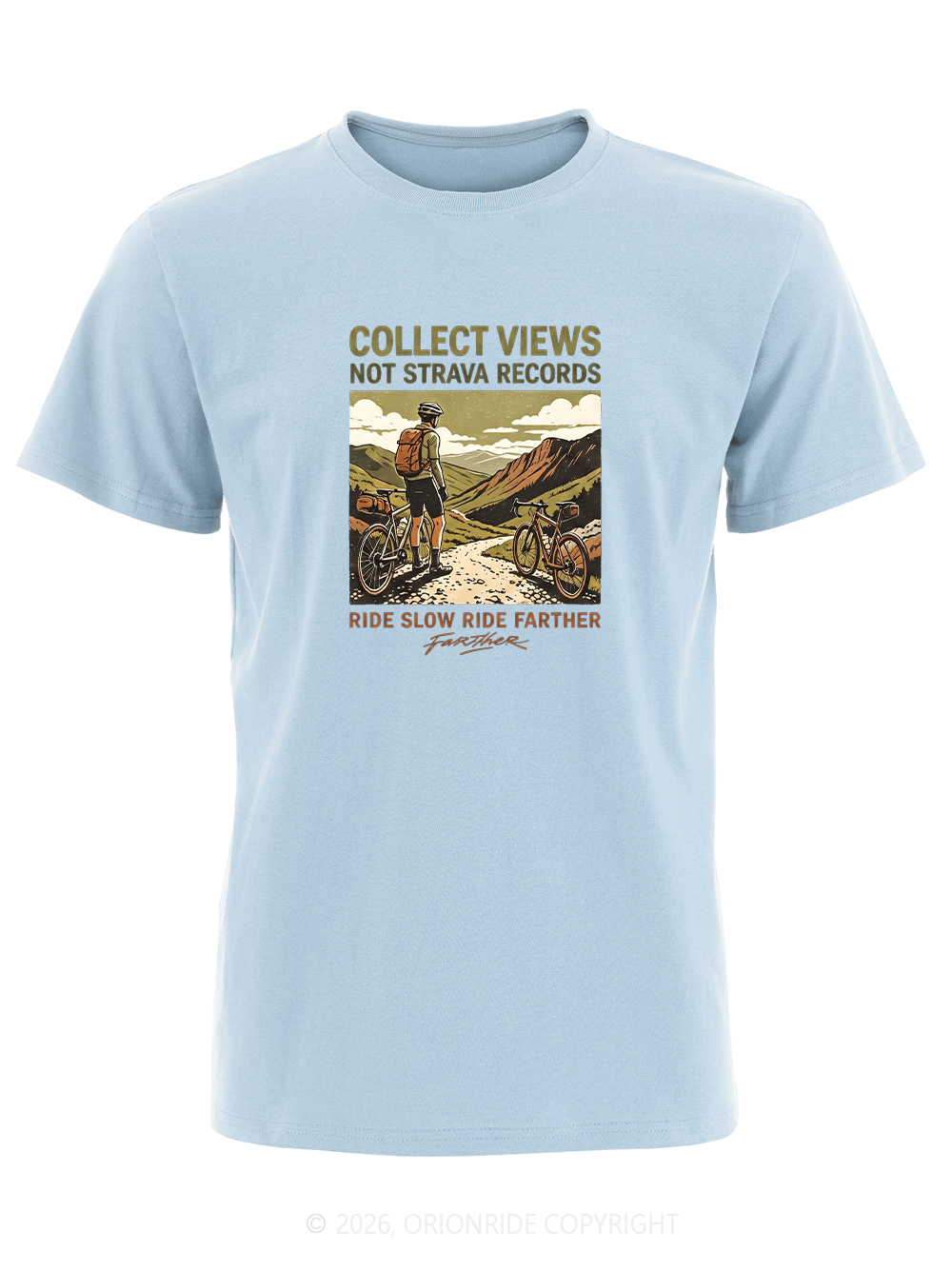 Orionride Slow Ride Views Short Sleeves Bike T-Shirt