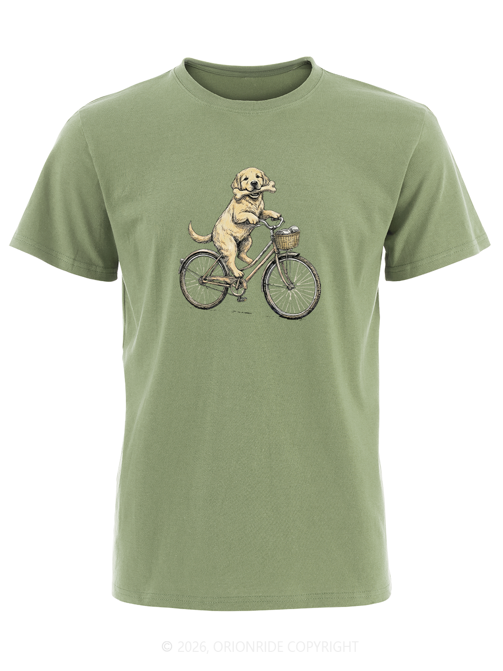 Orionride Puppy Riding A Bike Short Sleeves Bike T-Shirt