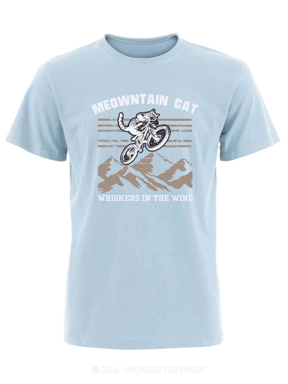 Orionride Cat Riding Short Sleeves Bike T-Shirt