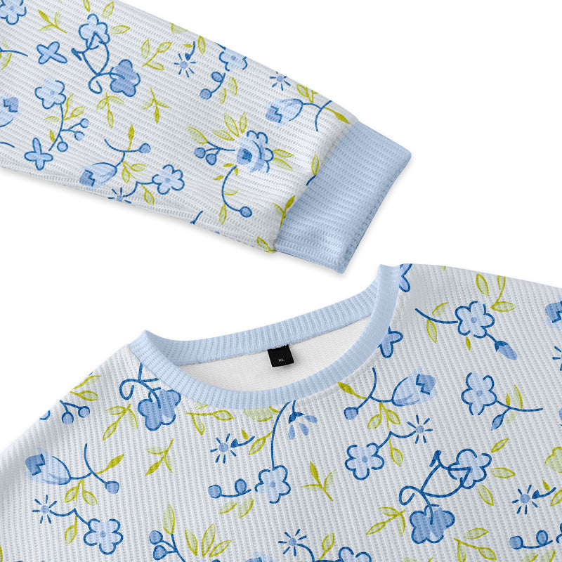 Orionride Blue Flower Bicycle Women's Sweaters