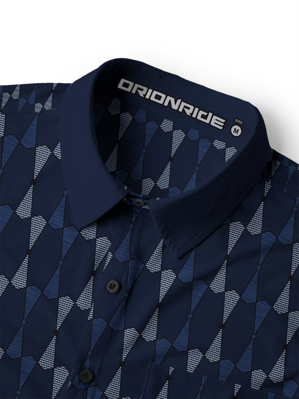 Orionride Geometric Rhythm Men's Stretchy Breathable Long Sleeve Gravel Shirt