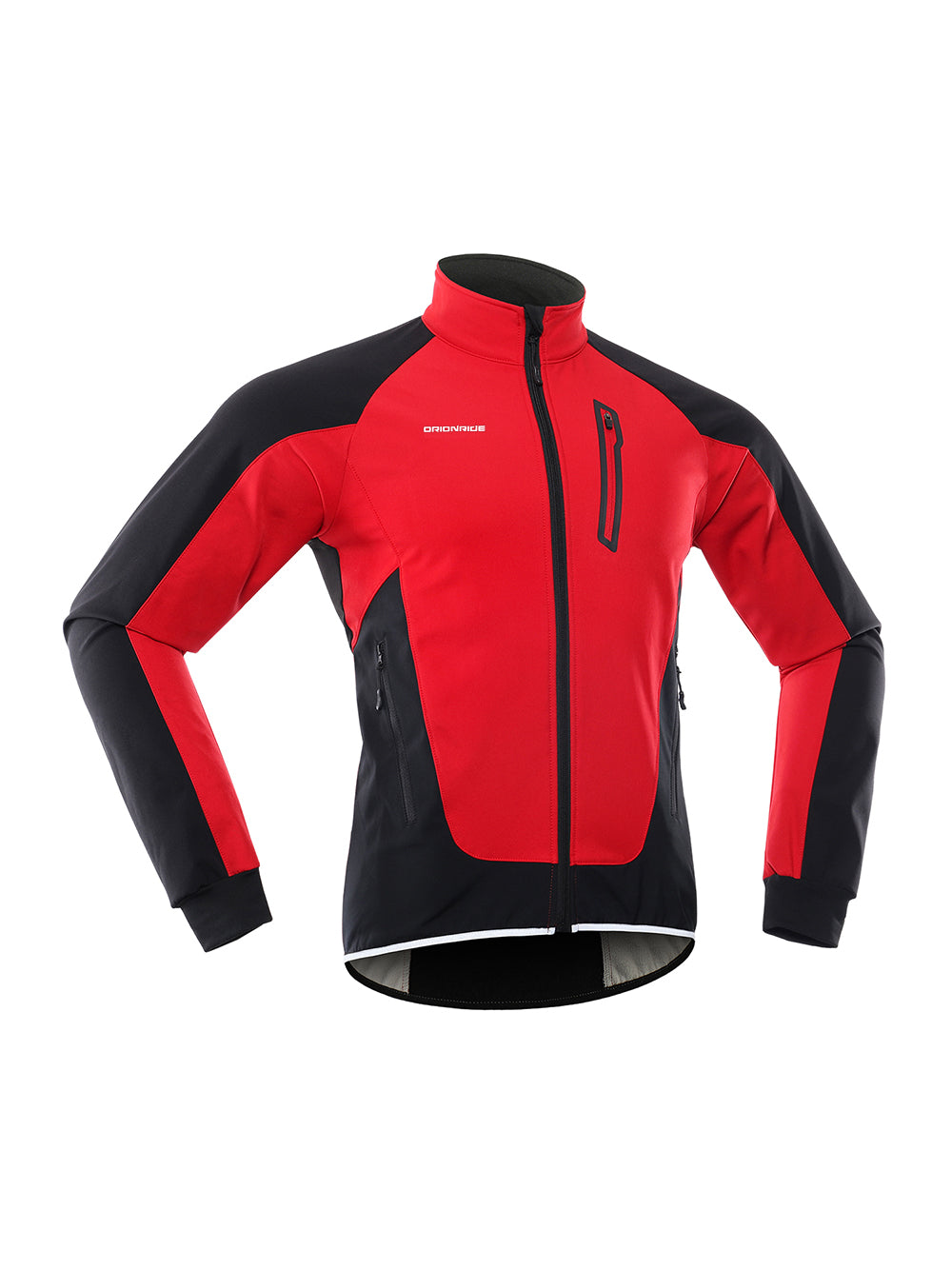 Orionride Cycling Stand Collar Warm Fleece Soft Shell Jacket Red
