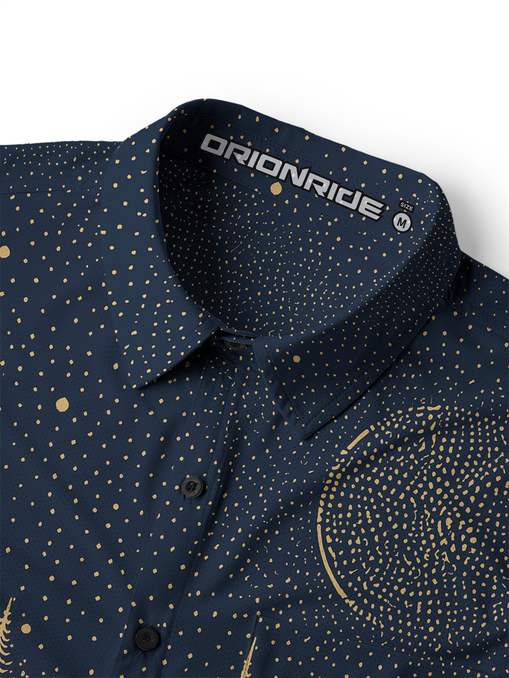 Orionride Gold Night Forest Men's Stretchy Breathable Long Sleeve Gravel Shirt