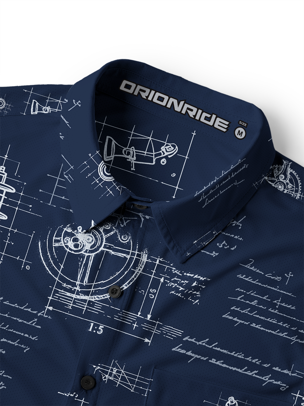 Orionride Bicycle Sketch Men's Stretchy Breathable Long Sleeve Gravel Shirt