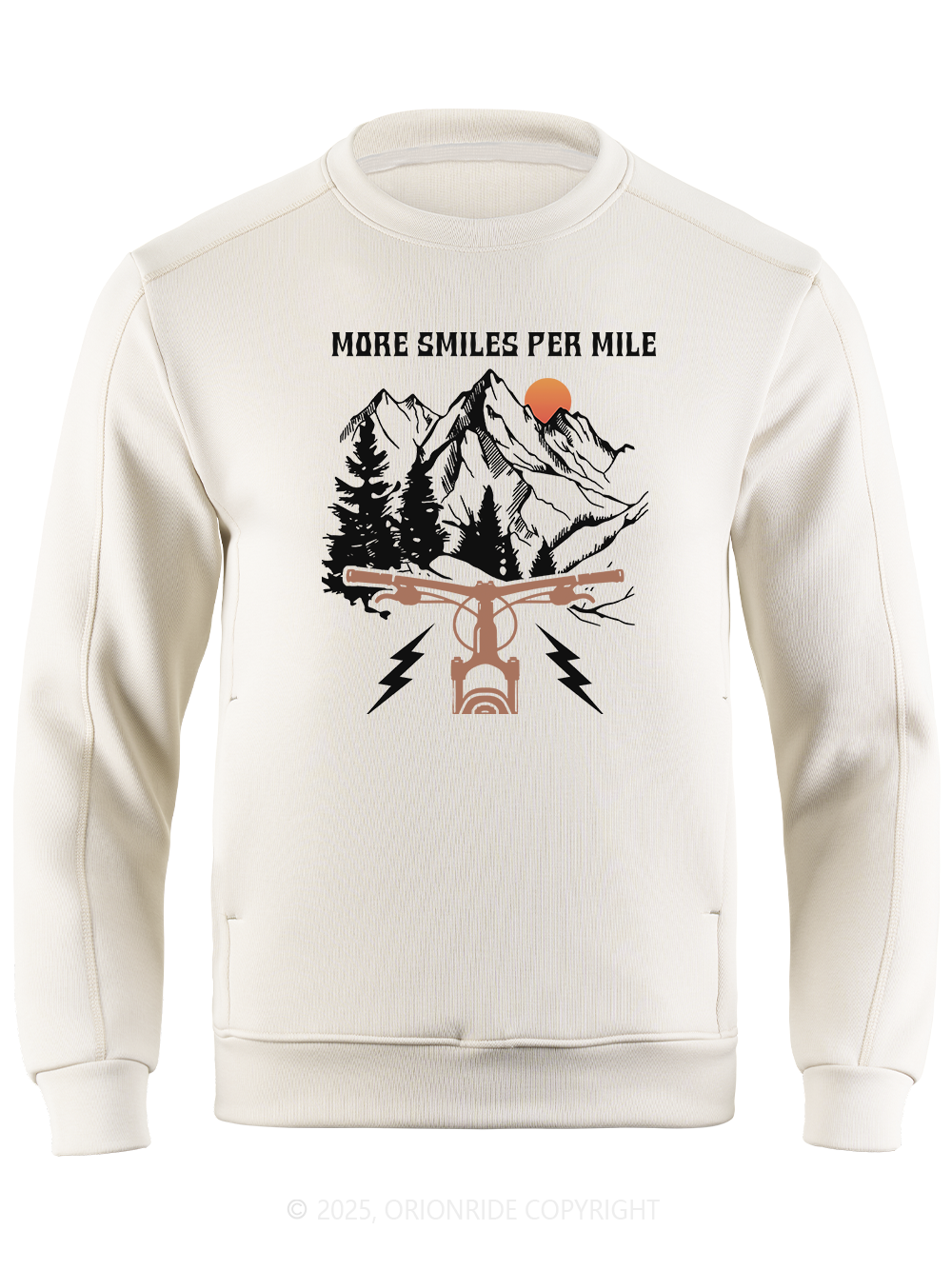 Orionride More Smiles Per Mile Long Sleeve Bike Sweatshirt