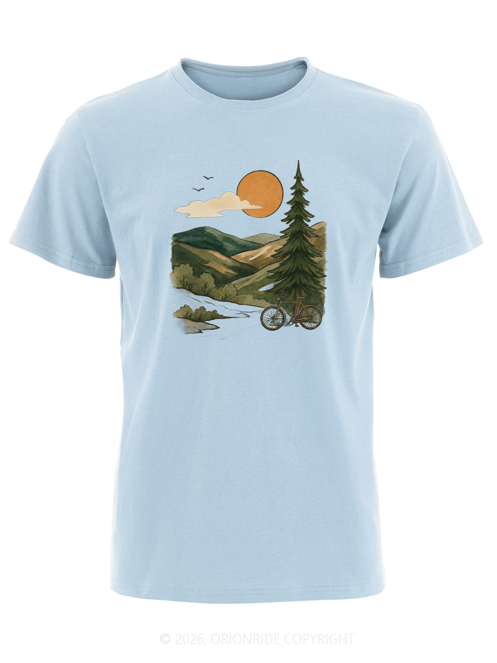 Orionride Mountain And Wild Scenery Short Sleeves Bike T-Shirt