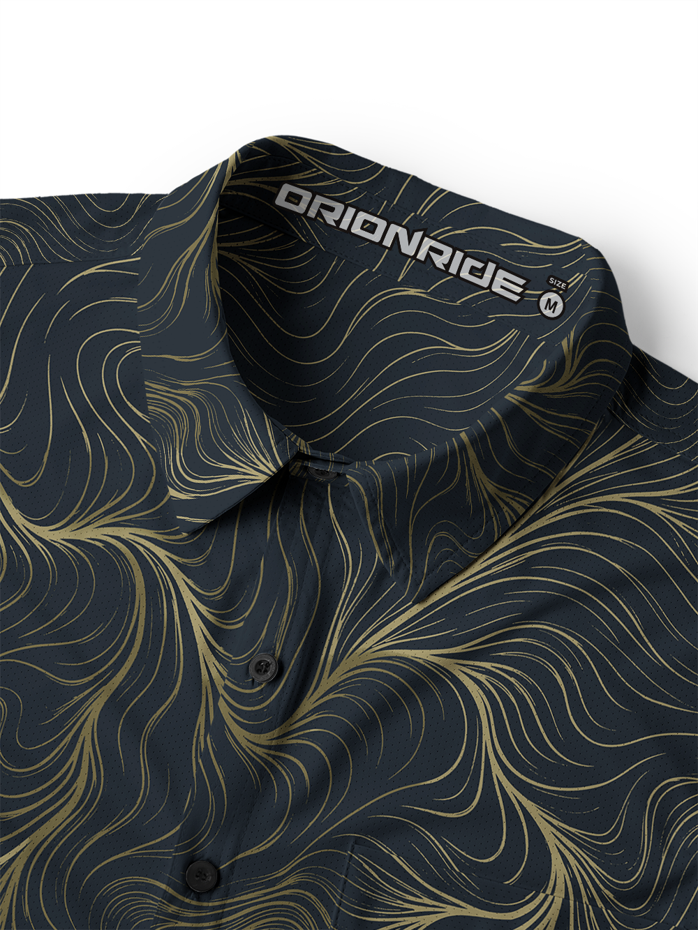 Orionride Golden Currents Men's Stretchy Breathable Long Sleeve Gravel Shirt